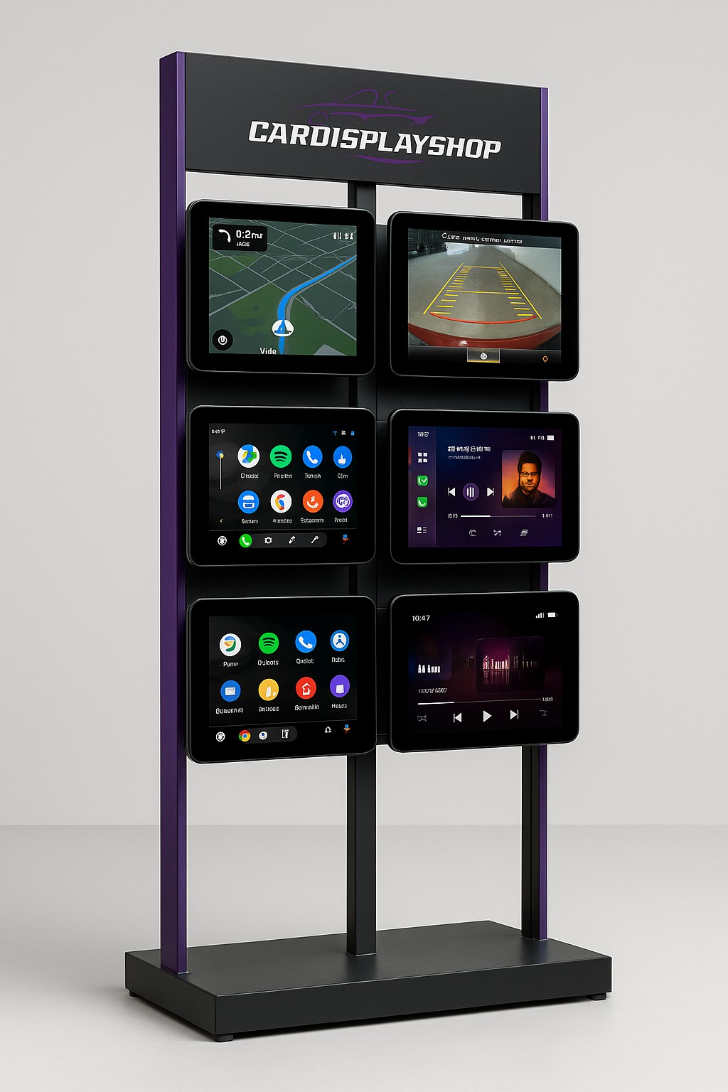 CarDisplayShop Verkaufsdisplay mit mehreren eingebauten Car-Displays