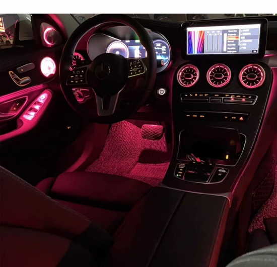 Ambientebeleuchtung Einbau inkl. Material C-Klasse – 2014-2023 64 Farben Komplett FULL SET