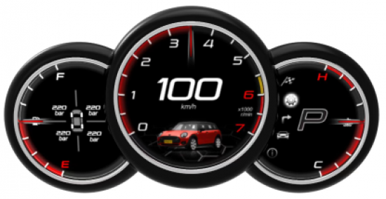 Digitales Dashboard 3,4