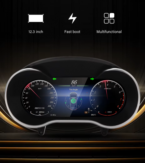 Digitales Dashboard LCD-Tacho – HD 1920×720 – Plug & Play für Mercedes-Benz – Kompatibel mit Benzin & Diesel – Austausch gegen Originaltacho – Ansicht 1