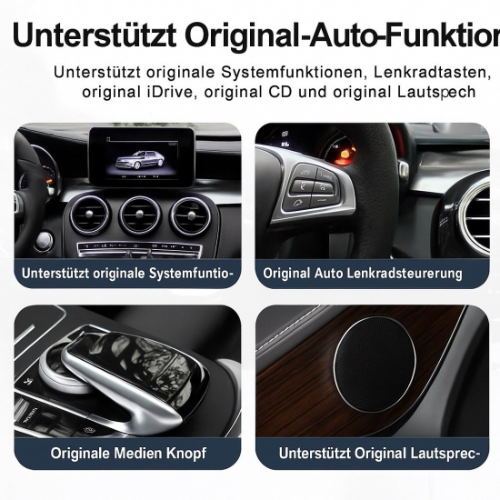 10,25 Für Mercedes W205 NTG5x Android 14 Touchscreen GPS Navi mit CarPlay & Android Auto – Ansicht 1