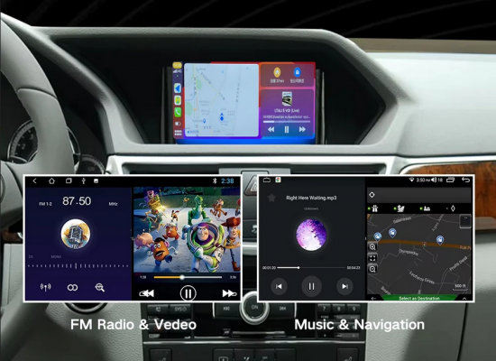 7" Android Display Mercedes W212 NTG4 CarPlay & Android Auto Navigation Touchscreen W212 2009-2012