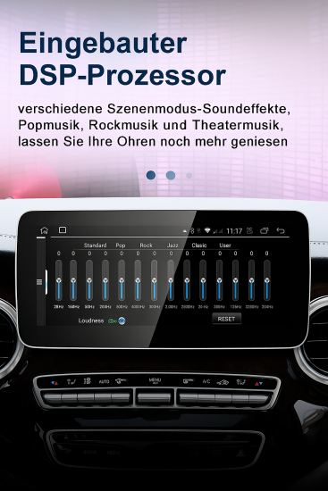 Mercedes V Klasse W447 Android Display 10,25 CarPlay GPS 8/128GB INKL. EInbau