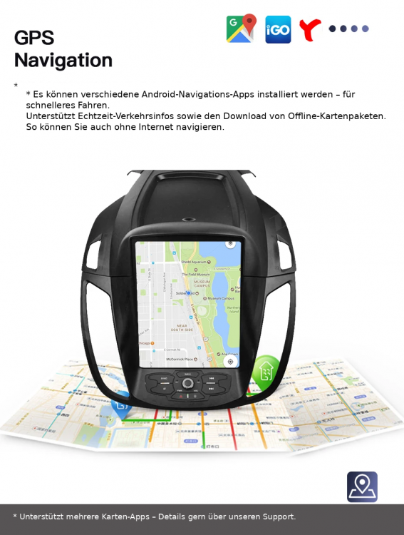 10,4" Android 14 Display Ford Kuga/C-Max/Escape 2013–2018 CarPlay & Android Auto