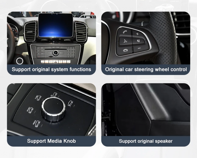 12,3" CarPlay Android Touchscreen NTG 5 – GLE W166 SUV 2015–2019