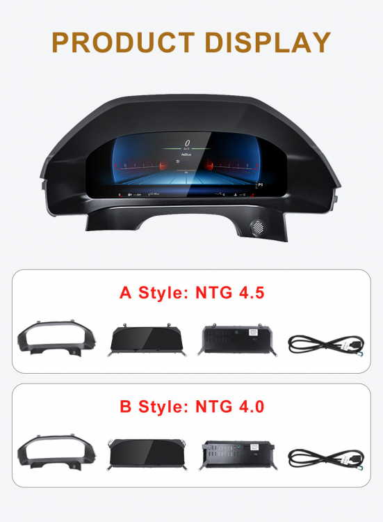12,3-Zoll LCD-Instrumententafel, Digitales Kombiinstrument, Tachometer für Benz E-Klasse W212 W213 2010-2016