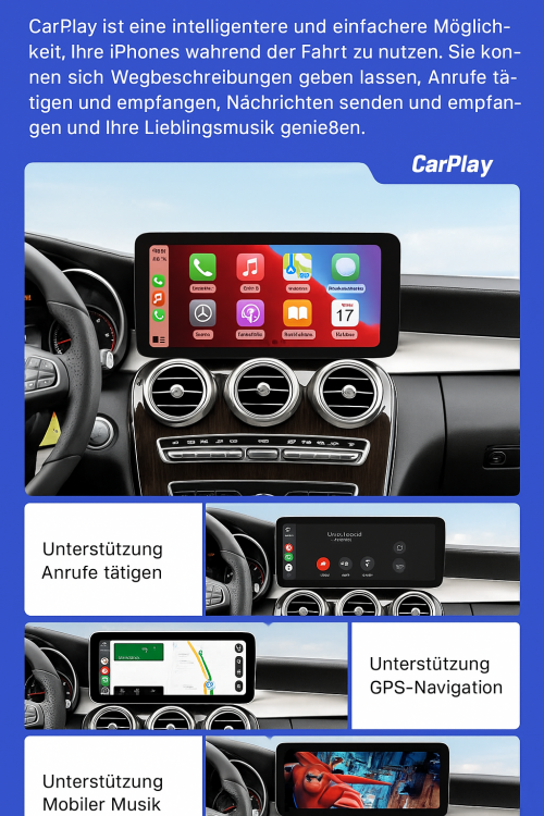 10,25" CarPlay Android Touchscreen NTG 5 – SL R231 R231 2016–2020