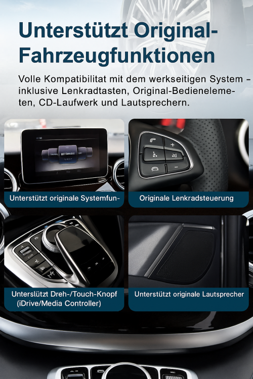 Mercedes V Klasse W447 Android Display 10,25 CarPlay GPS 8/128GB INKL. EInbau